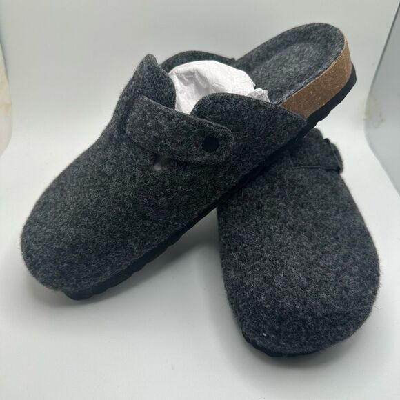 CUSHIONAIRE Hana Slip-On Buckle Clog with Cork Footbed +Memory Foam 6.5 CHARCOAL - Picture 7 of 7